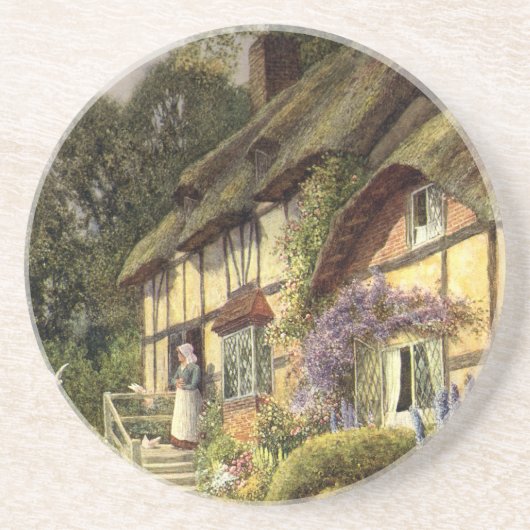 ヴィンテージ建築カントリーコテージハウス コースター (正面)