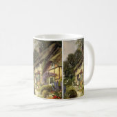 ヴィンテージ建築カントリーコテージハウス コーヒーマグカップ (正面右)