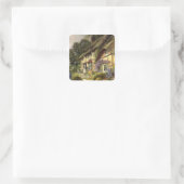 ヴィンテージ建築カントリーコテージハウス スクエアシール (バッグ)