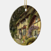 ヴィンテージ建築カントリーコテージハウス セラミックオーナメント (右)
