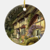 ヴィンテージ建築カントリーコテージハウス セラミックオーナメント (裏面)