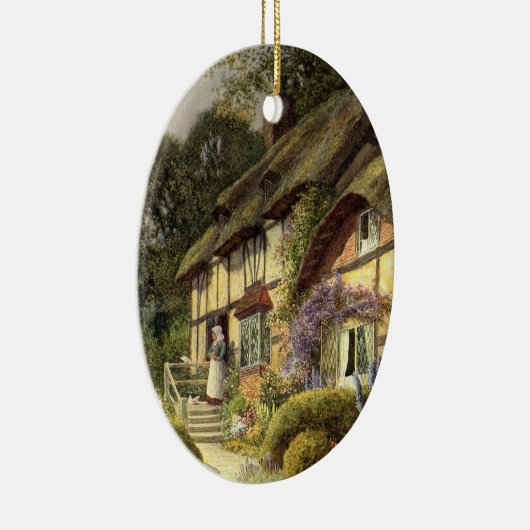 ヴィンテージ建築カントリーコテージハウス セラミックオーナメント (右)