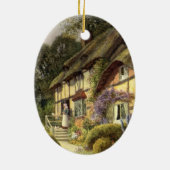 ヴィンテージ建築カントリーコテージハウス セラミックオーナメント (裏面)