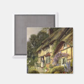 ヴィンテージ建築カントリーコテージハウス マグネット (正面/裏面)