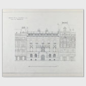 ヴィンテージ建築スケッチズオブハルウィルハウス ラッピングペーパー (フラット)