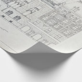 ヴィンテージ建築スケッチズオブハルウィルハウス ラッピングペーパー (角)