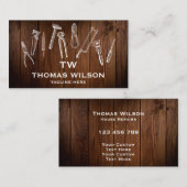 ヴィンテージ建築ハンドマンカーペンターツールブシ 名刺 (正面/裏面)