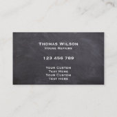 ヴィンテージ建築ハンドマンカーペンターツールブシ 名刺 (裏面)