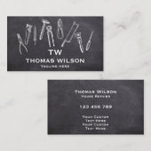 ヴィンテージ建築ハンドマンカーペンターツールブシ 名刺 (正面/裏面)