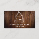 ヴィンテージ建築ハンドマンカーペンターツールブシ 名刺 (正面)