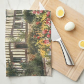 ヴィンテージ建築フォーマル園英語コテージ キッチンタオル (四つ折り)