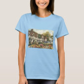 ヴィンテージ建築フォーマル園英語コテージ Tシャツ (正面)