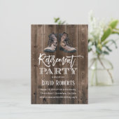 ヴィンテージ建築ワークブーツウッドリタイア 招待状 (スタンド正面)