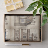 ヴィンテージ建築用スクラップブックの切り離し 薄葉紙 (ギフト)