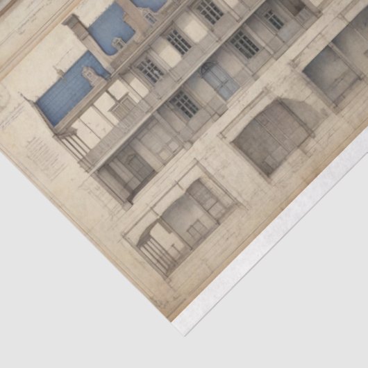 ヴィンテージ建築用スクラップブックの切り離し 薄葉紙 (詳細)