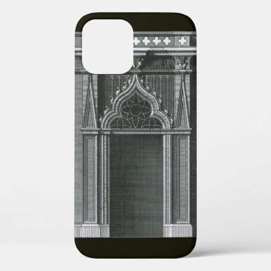 ヴィンテージ建築要素、ゴシック様式のドアウェイ Case-Mate iPhoneケース (裏面)