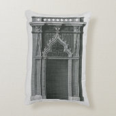 ヴィンテージ建築要素、ゴシック風の出入り口 アクセントクッション (裏面(縦))