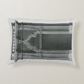 ヴィンテージ建築要素、ゴシック風の出入り口 アクセントクッション (裏面)