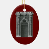 ヴィンテージ建築要素、ゴシック風の出入り口 セラミックオーナメント (裏面)