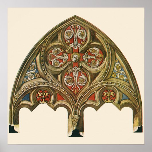 ヴィンテージ建築要素、装飾アーチ ポスター (正面)