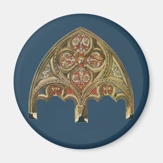 ヴィンテージ建築要素、装飾アーチ マグネット (正面)