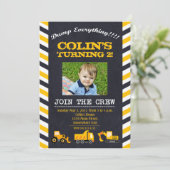 ヴィンテージ建築誕生日パーティーへの招待 招待状 (スタンド正面)