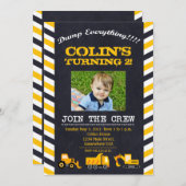 ヴィンテージ建築誕生日パーティーへの招待 招待状 (正面/裏面)