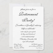 ヴィンテージ建築超高層ビル退職パーティー 招待状 (裏面)