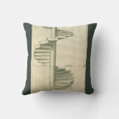 ヴィンテージ建築階段、らせん階段 クッション (裏面)