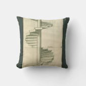 ヴィンテージ建築階段、らせん階段 クッション (正面)