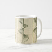 ヴィンテージ建築階段、らせん階段 コーヒーマグカップ (正面右)