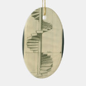 ヴィンテージ建築階段、らせん階段 セラミックオーナメント (右)