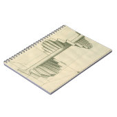 ヴィンテージ建築階段、らせん階段 ノートブック (左側)