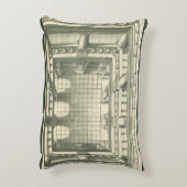 ヴィンテージ建築、アトリウムコートヤードパース アクセントクッション (裏面(縦))