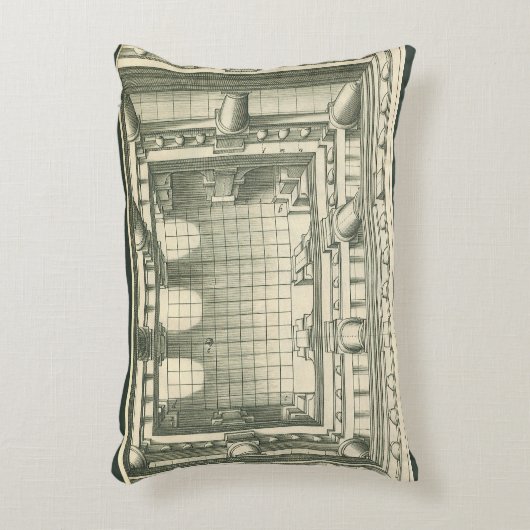 ヴィンテージ建築、アトリウムコートヤードパース アクセントクッション (正面(垂直))