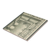 ヴィンテージ建築、アトリウムコートヤードパース タイル (側面)