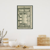 ヴィンテージ建築、アトリウムコートヤードパース ポスター (キッチン)