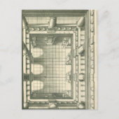 ヴィンテージ建築、アトリウムコートヤードパース ポストカード (正面)