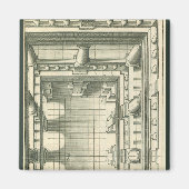 ヴィンテージ建築、アトリウムコートヤードパース マグネット (正面)