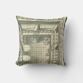 ヴィンテージ建築、アトリウム中庭の遠近法 クッション (正面)