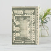 ヴィンテージ建築、アトリウム中庭の遠近法 招待状 (スタンド正面)