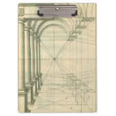 ヴィンテージ建築、 アーチ柱の遠近法 クリップボード (正面)
