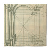 ヴィンテージ建築、 アーチ柱の遠近法 タイル (正面)