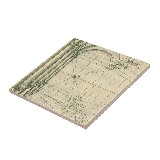 ヴィンテージ建築、 アーチ柱の遠近法 タイル (側面)