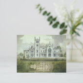 ヴィンテージ建築、フランスのシャトーのフロアプラン ポストカード (スタンド正面)