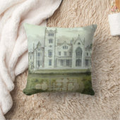 ヴィンテージ建築、フランスのシャトーの間取り図 クッション (ブランケット)