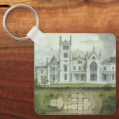 ヴィンテージ建築、フランスのシャトー平面図 キーホルダー (正面)