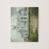 ヴィンテージ建築、フランスのシャトー平面図 ジグソーパズル (縦)