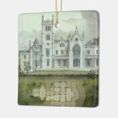 ヴィンテージ建築、フランスのシャトー平面図 セラミックオーナメント (左)