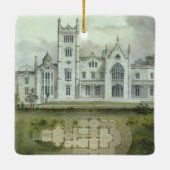 ヴィンテージ建築、フランスのシャトー平面図 セラミックオーナメント (裏面)